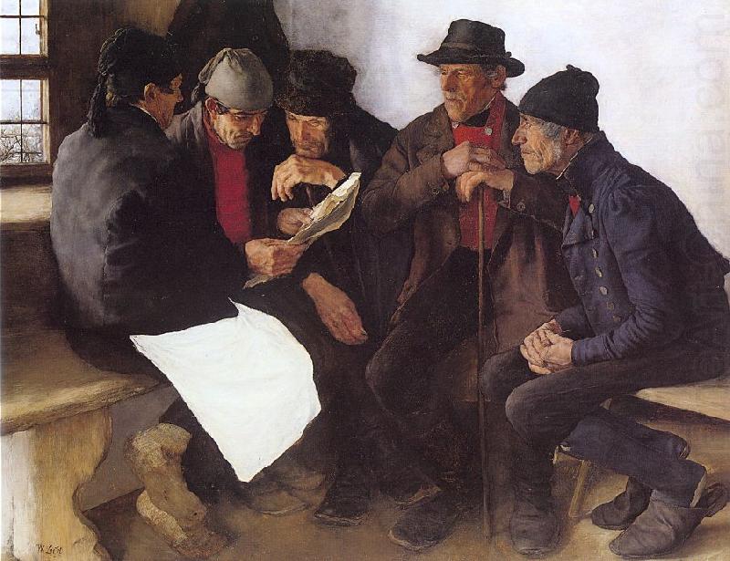 Leibl, Wilhelm Peasants in Conversation china oil painting image